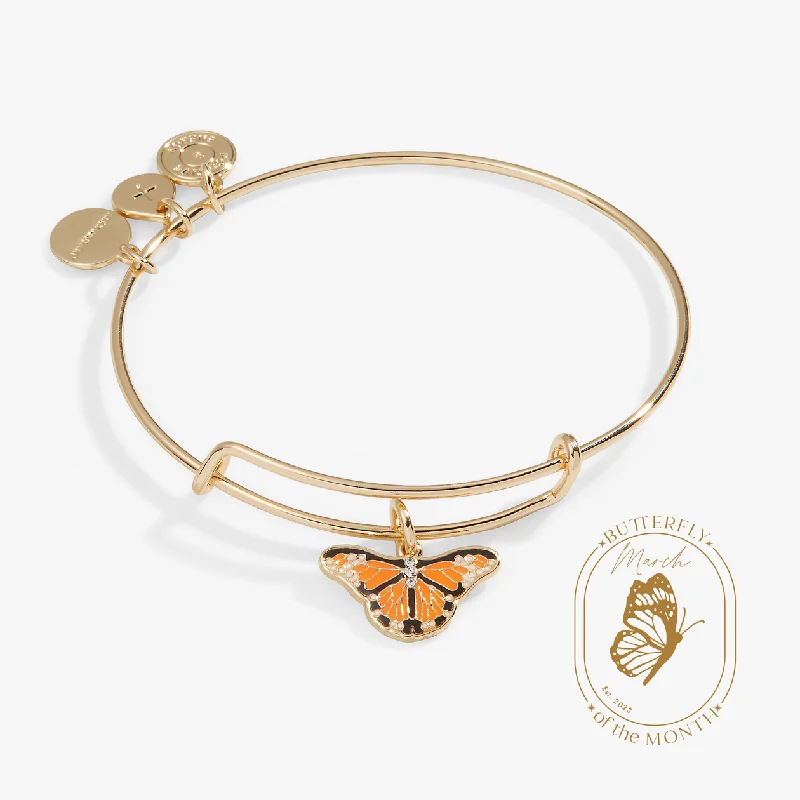 Limited-Time Jewelry Discounts – Shine Without The Splurge Monarch Butterfly + Crystal Accent Charm Bangle