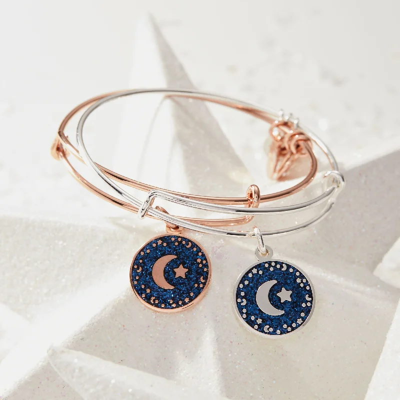 Final Call For Exquisite Jewelry At Reduced Rates Moon + Star Night Sky Charm Bangle