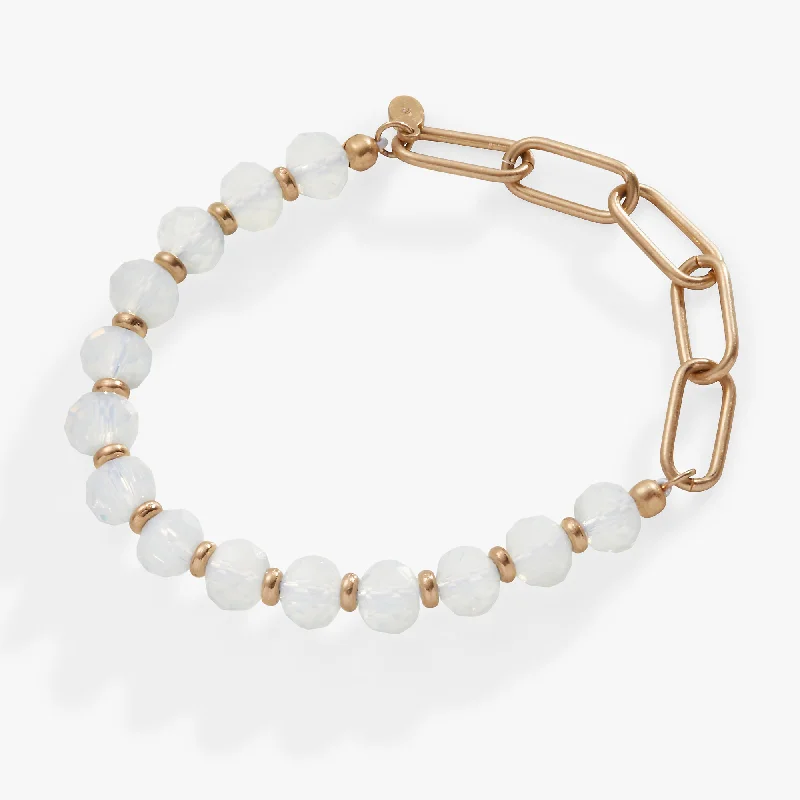 Limited-Time Jewelry Sale – Don't Miss Out On Dazzling Discounts Moonstone Beaded and Chain Stretch Bracelet