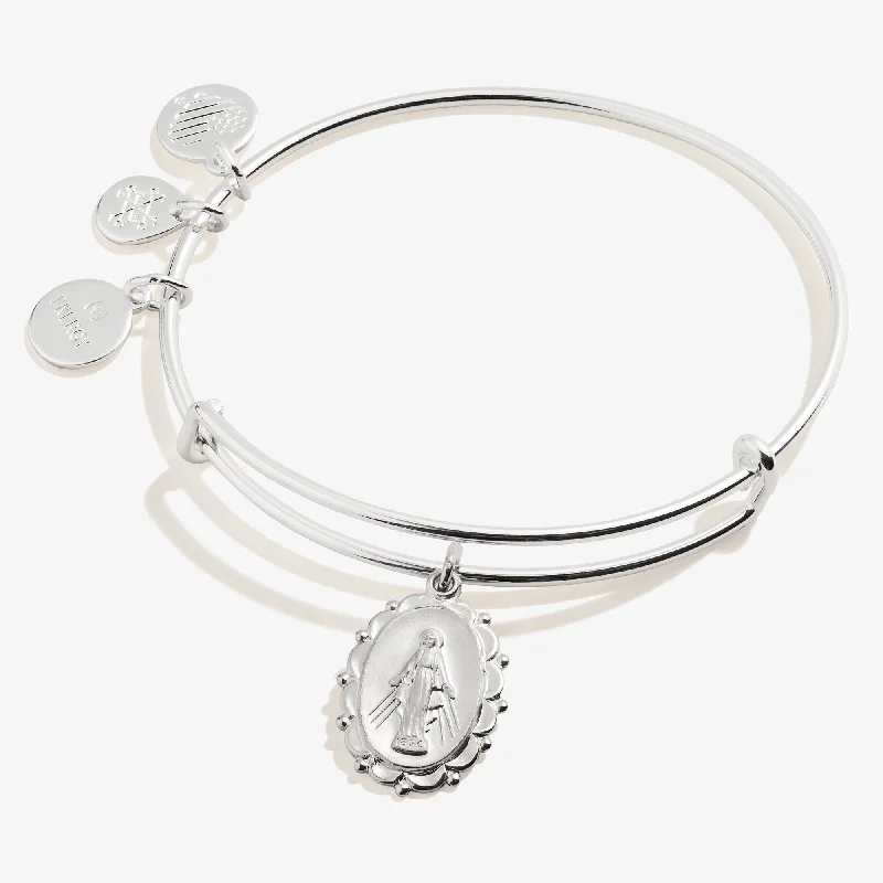 Unmissable Jewelry Discounts – Elevate Your Look For Less Mother Mary Charm Bangle Bracelet