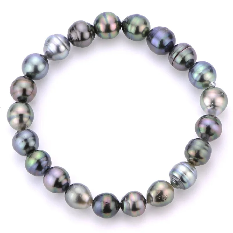 Multi-Color Tahitian Pearl Stretch Bracelet