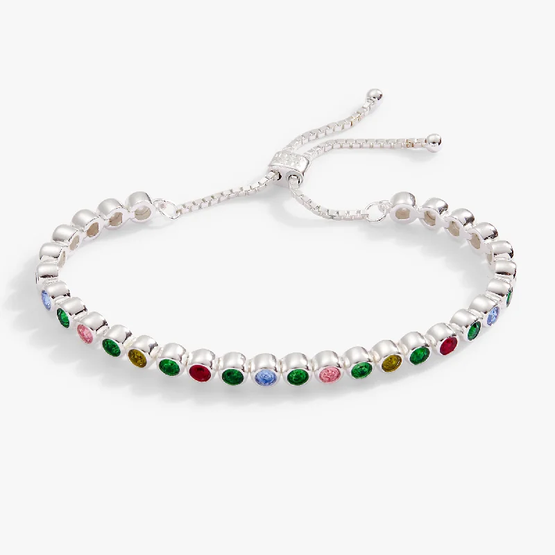 Eco-Friendly Sustainable Jewelry For Conscious Buyers Multicolor Bolo Tennis Bracelet