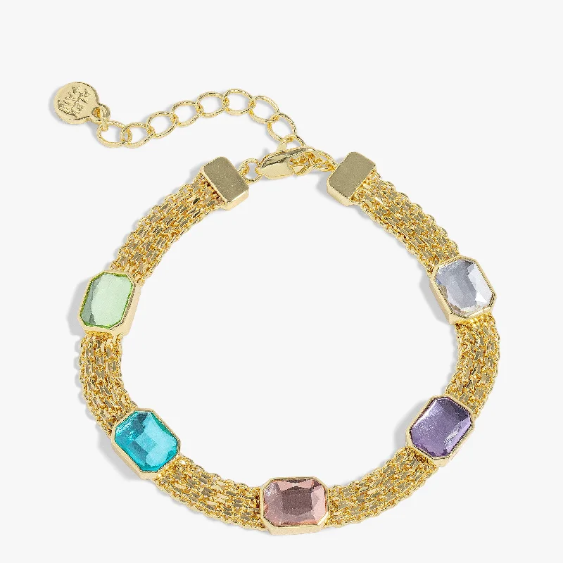 Fashion-Forward Jewelry At Incredible Prices Pastel Crystal Mesh Bracelet