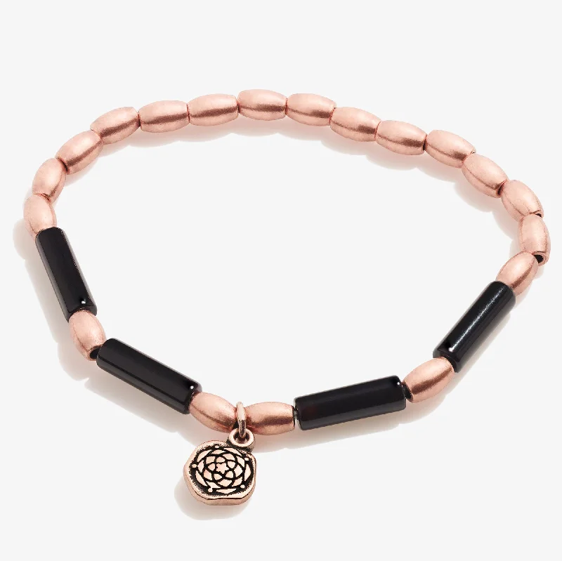 Shop Stylish Jewelry Now And Save Big New Beginnings Charm + Onyx Stretch Bracelet