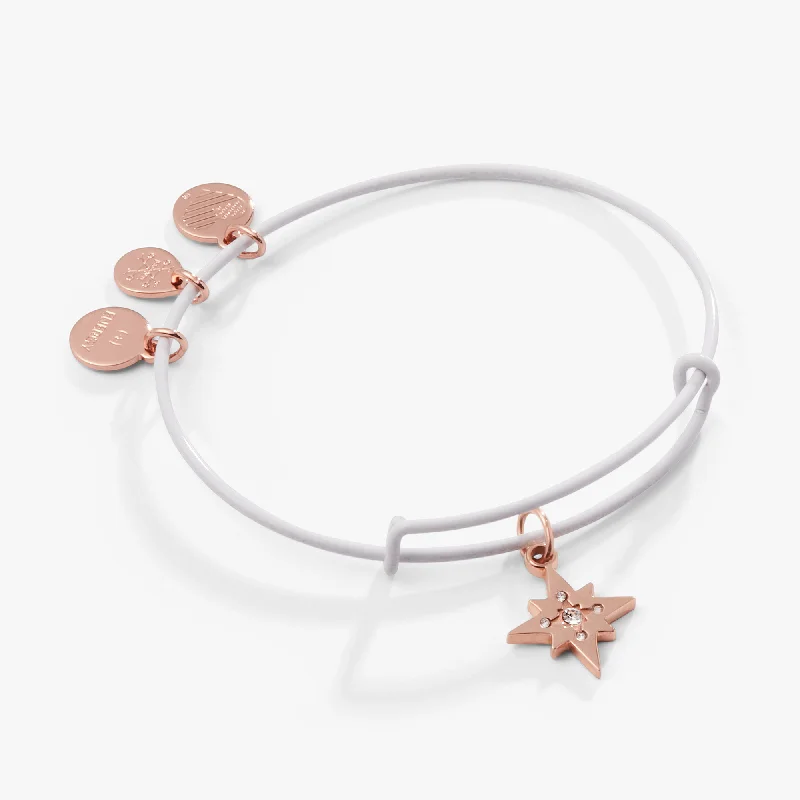 The Perfect Jewelry Piece At The Perfect Discount North Star Charm Bangle Bracelet, White