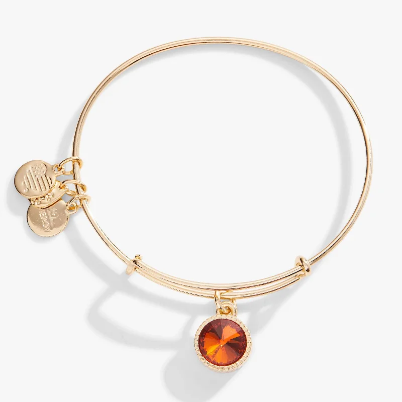 Get The Jewelry You Love At A Price You Love November Birthstone Charm Bangle, Topaz