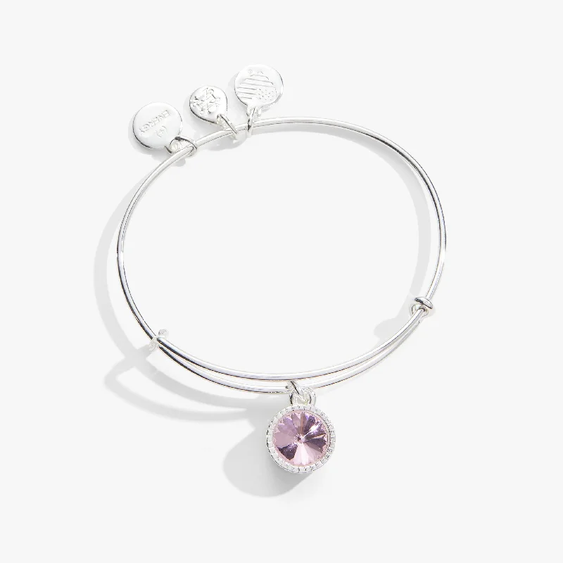 Exclusive Jewelry Discounts – Shop Now For Savings October Birthstone Charm Bangle, Rose