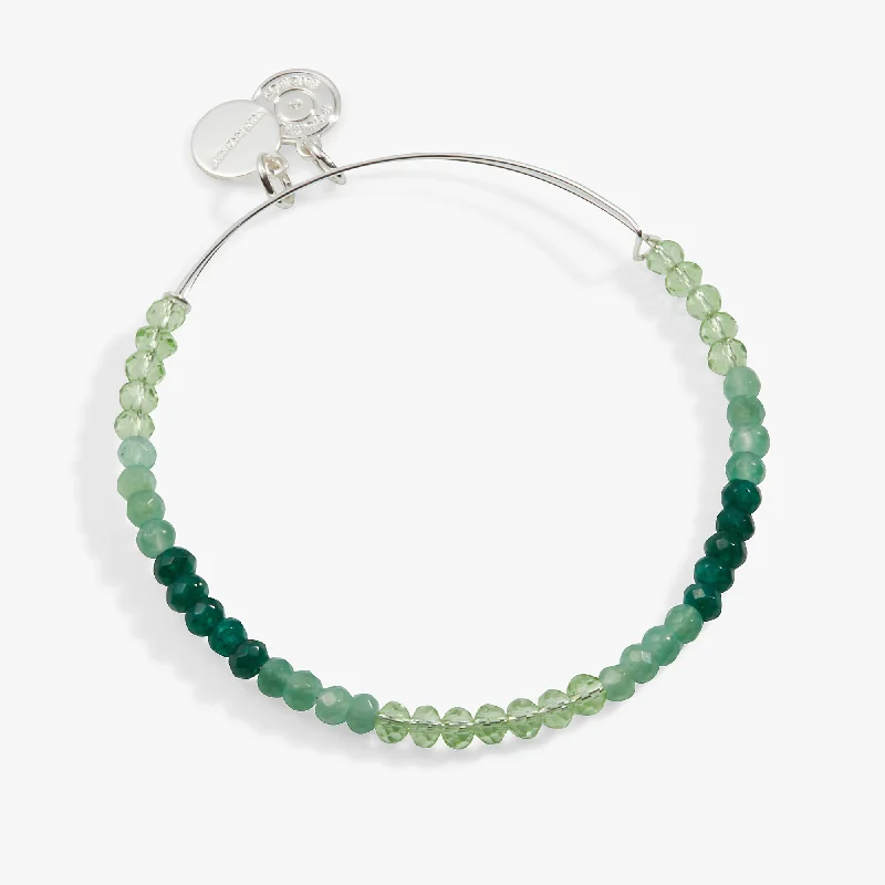 Personalized Jewelry Sale – Unique Pieces At Great Prices Ombre Faceted Stone Beaded Charm Bangle, Green