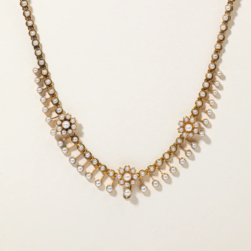 Vintage Pearl Necklace | 16" |