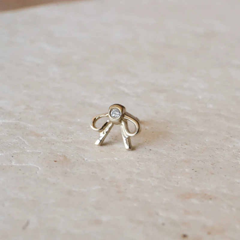 High-Quality Jewelry At A Fraction Of The Cost Petit Bow Diamond Earring | OOAK