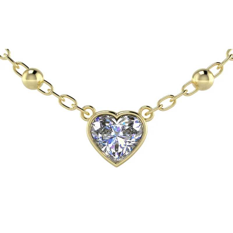 Petite Bezel Solitaire Diamond Necklace