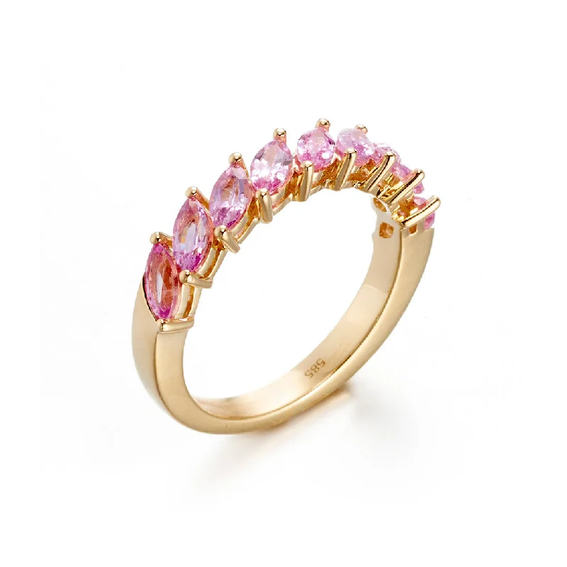 Shop Dazzling Jewelry With Special Promotional Discounts Pink Sapphire Waves Ring