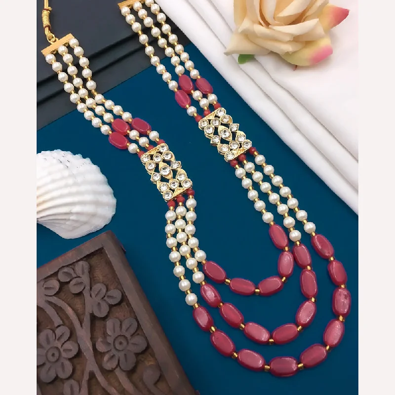 Shree Jai Sai Art Pearls and Beads Long Necklace Set