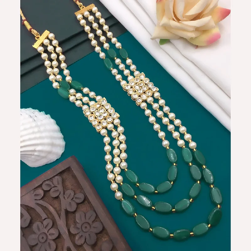 Shree Jai Sai Art Pearls and Beads Long Necklace Set