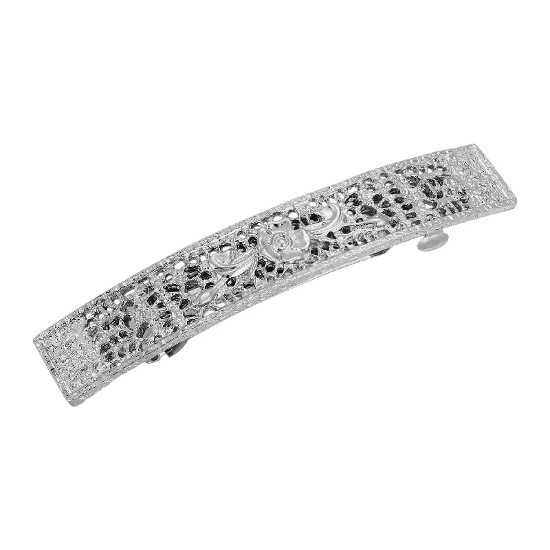 Waterproof Stainless Steel Jewelry For Lasting Beauty 1928 Jewelry Floral Bar Hair Barrette