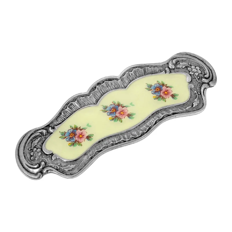 Get Your Favorite Jewelry At The Best Price 1928 Jewelry Blue And Pink Floral Hair Barrette