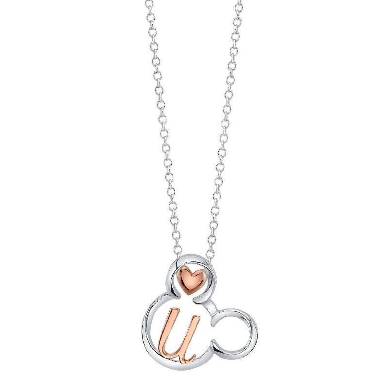 Buy More, Save More – Special Jewelry Discounts Sterling Silver 18-inch Initial Pendant; Initial U