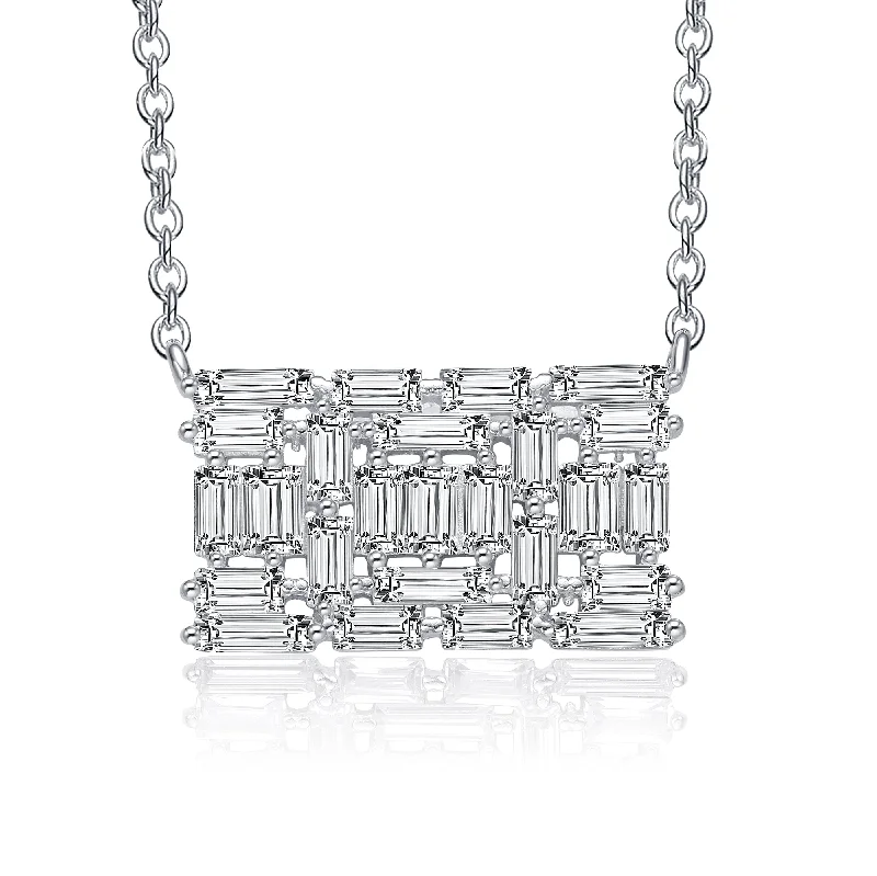 Shop Dazzling Jewelry With Special Promotional Discounts Déco Geometric Rectangle Necklace