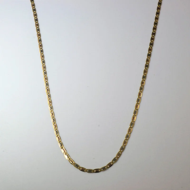 18k Tri Tone Gold Anchor Chain | 18" |