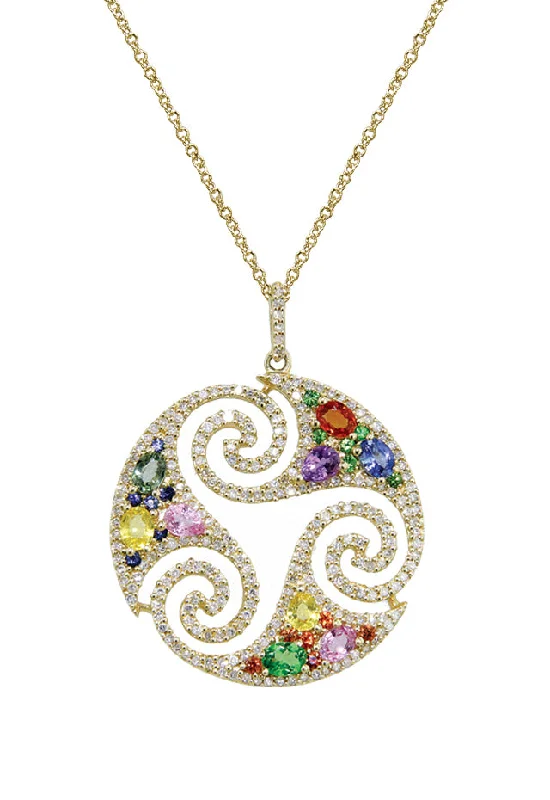 Jewelry Flash Sale – Stylish Designs At Unbeatable Rates Watercolors Sapphire Pendant, 3.41 TCW