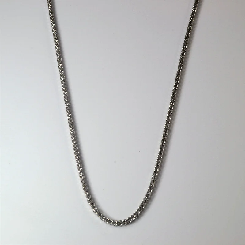 18k White Gold Wheat Chain | 18"|