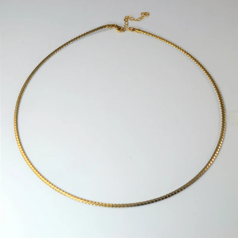 Textured Reversible Wire Collar Necklace | 15.5" |