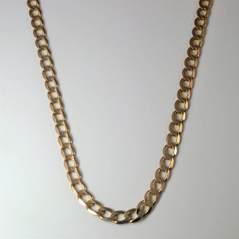 10k Yellow Gold Curb Link Chain | 20"|