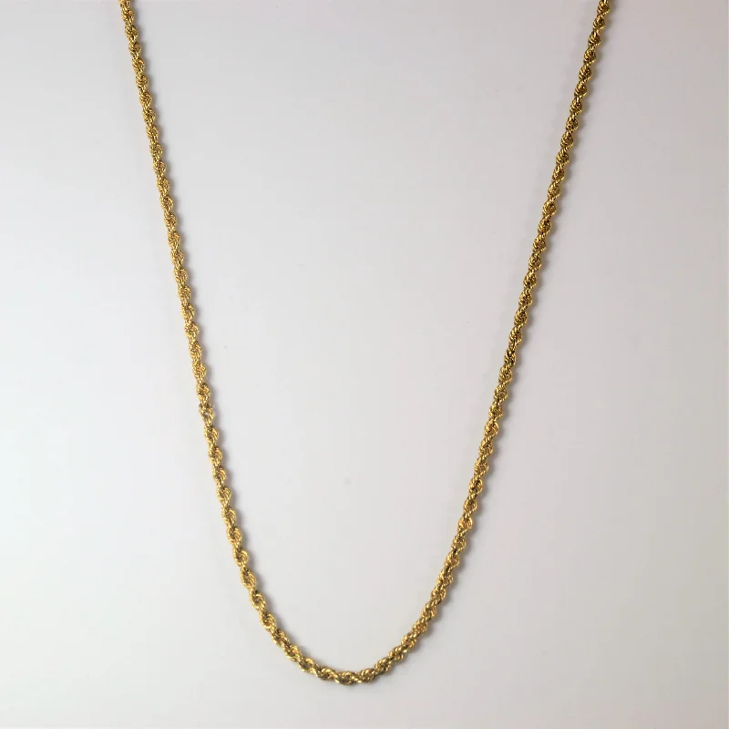 14k Yellow Gold Rope Chain | 26" |