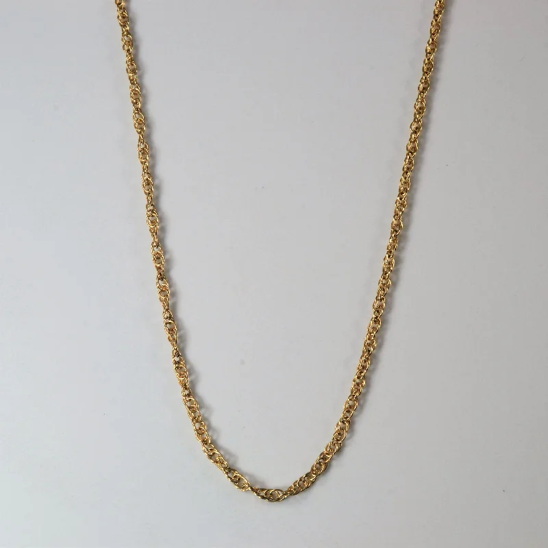 10k Yellow Gold Prince of Wales Chain | 18" |