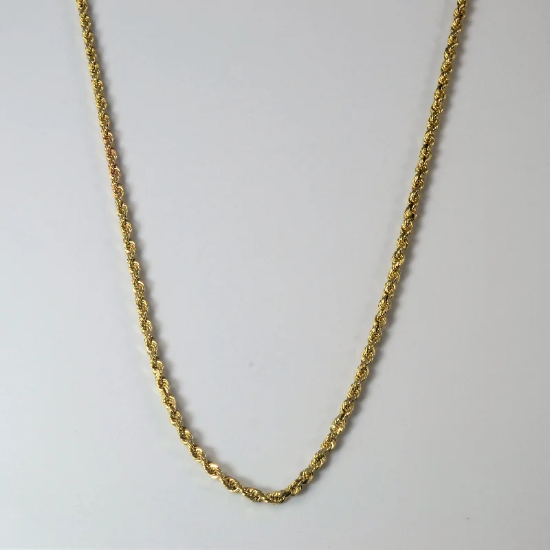 10k Yellow Gold Rope Chain | 24" |