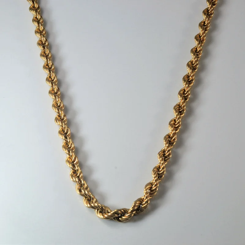 10k Yellow Gold Rope Chain | 24" |