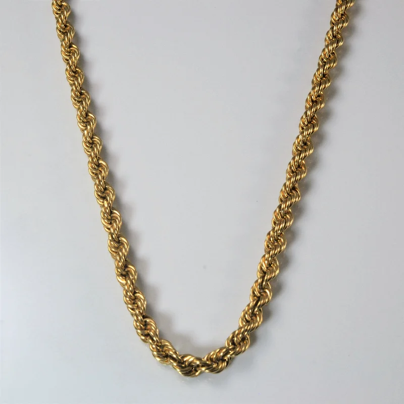 10k Yellow Gold Rope Chain | 32"|